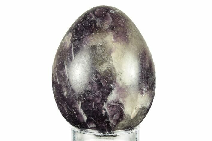 Polished Purple Lepidolite Egg - Madagascar #250891